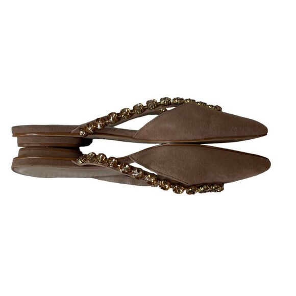 Anthropologie Guilhermina Femme Flats Women's Size 5 Sparkly Studs Slip Ons - Picture 9 of 15
